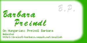 barbara preindl business card